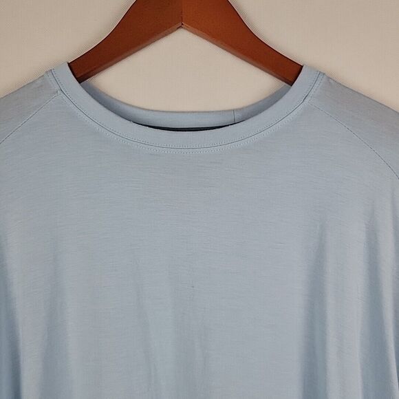 Free Fly Shirt Mens XXL Light Blue Bamboo Lightweight Long Sleeve Crew Neck - Picture 2 of 10